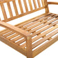 2-Piece Outdoor Teak Acacia Wood Conversation Set