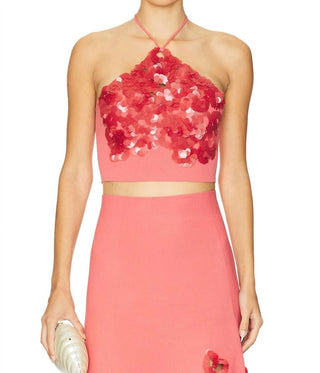 Alexis - Relle Halter Sequin Top