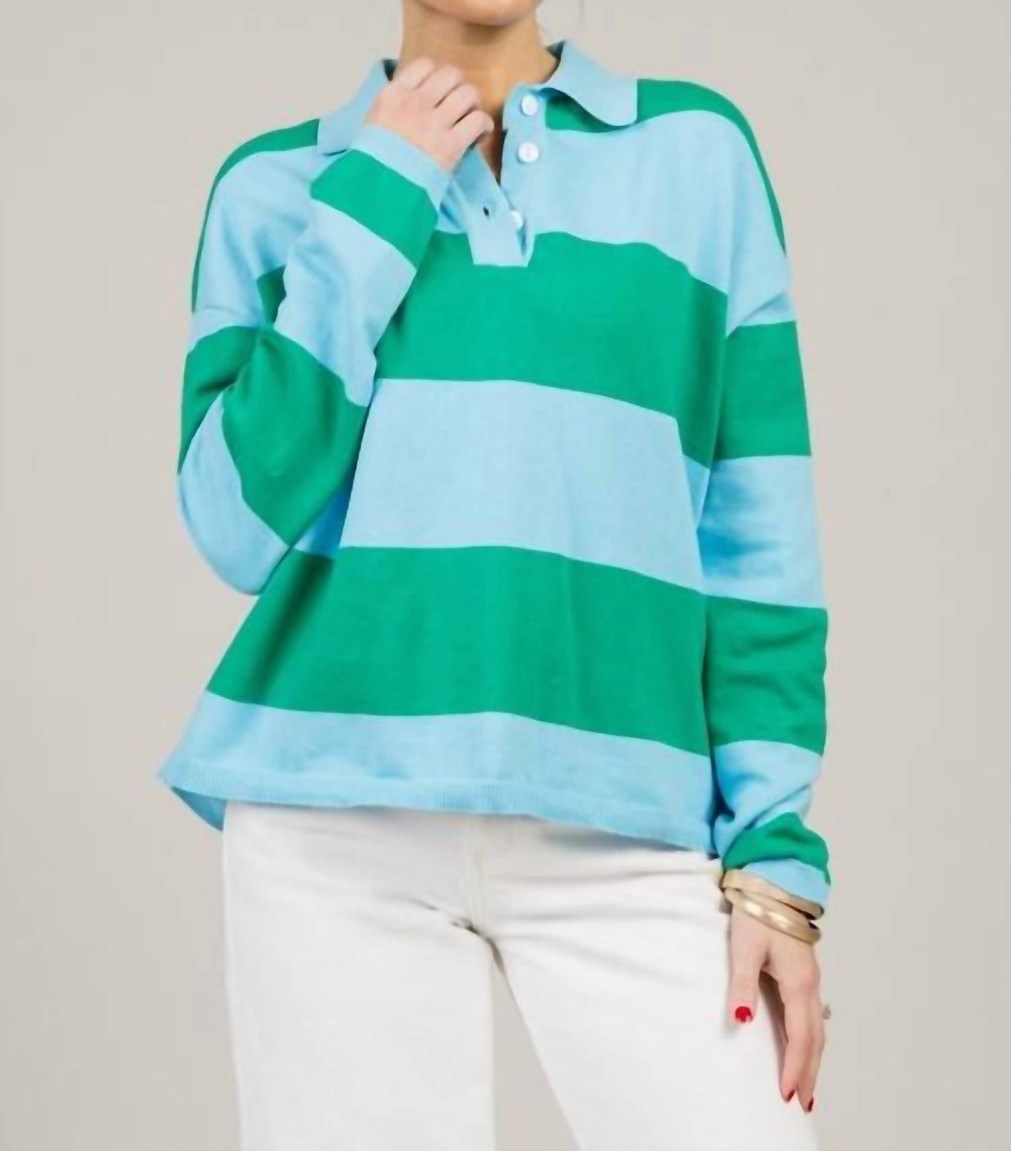Olivaceous - Rory Striped Sweater