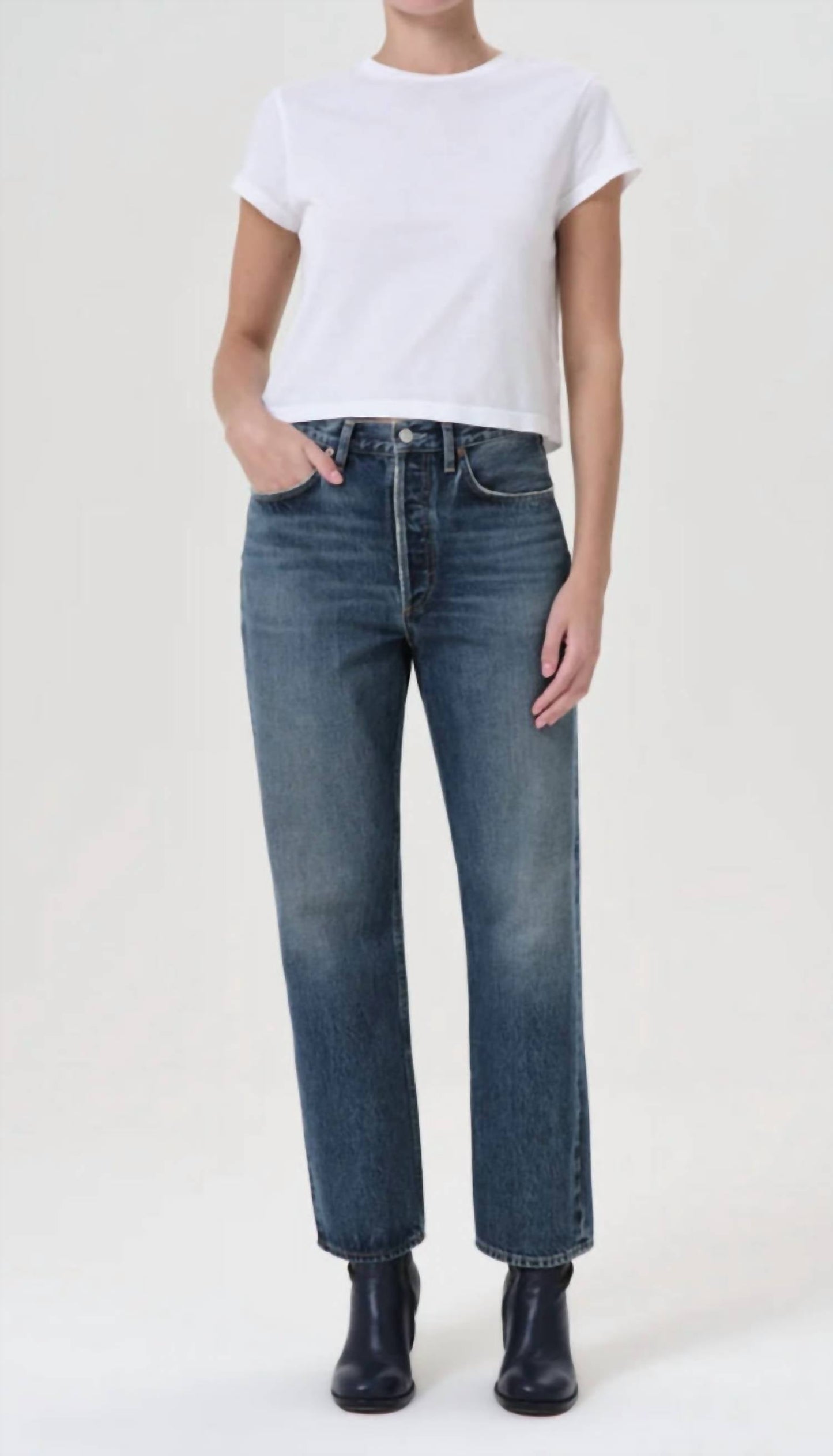 Agolde - 90's Mid Rise Loose Fit Straight Leg Jeans