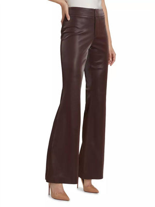 Alice + Olivia - Andrew Shiny Vegan Leather Bootcut Slim Pant