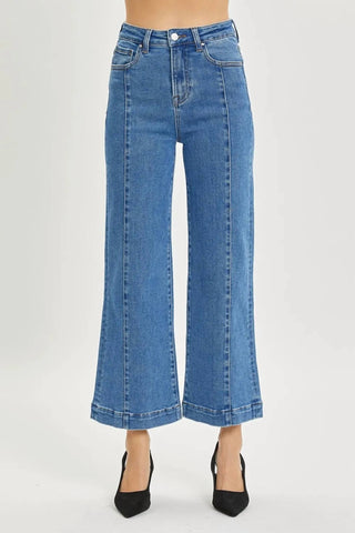 Risen - Full Size High Rise Wide Leg Jeans