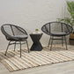Cordella Outdoor Woven Wicker Chairs with Cushions Set of 2
