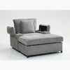Fabric Sofa Bed With Cupholders And USB Charging Ports Chair For Living Room