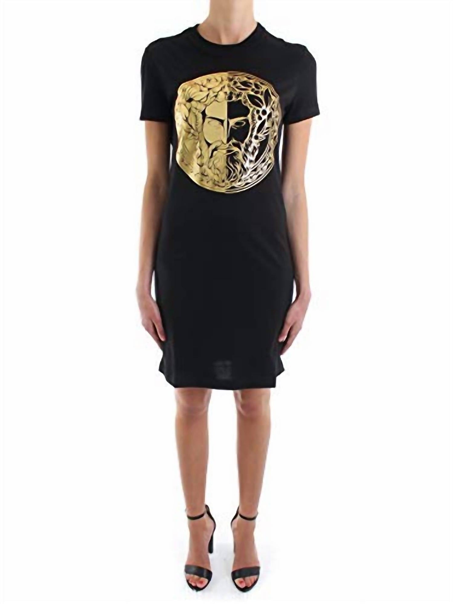 Versace - Couture Women Gold Logo T-Shirt Dress