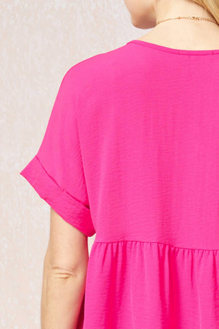 Entro - Textured Babydoll Top