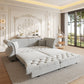 Oversized Chesterfield Pull Out Sofa Bed with Flower Tufting