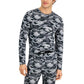 Men's Gray Camo Print Pajama Top - Small