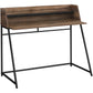 Computer Desk for Home Office with Marble Look and Storage Shelves