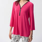 Joseph Ribkoff - Embellished Zip Front Split Sleeve Tunic