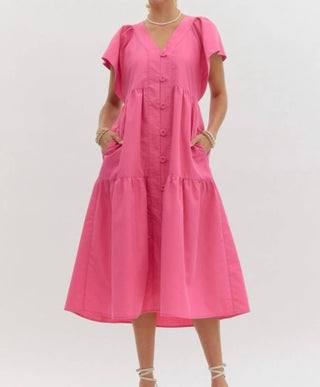 Entro - Bold And Beautiful Button Dress