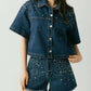 Blanknyc - Embellished Denim Top