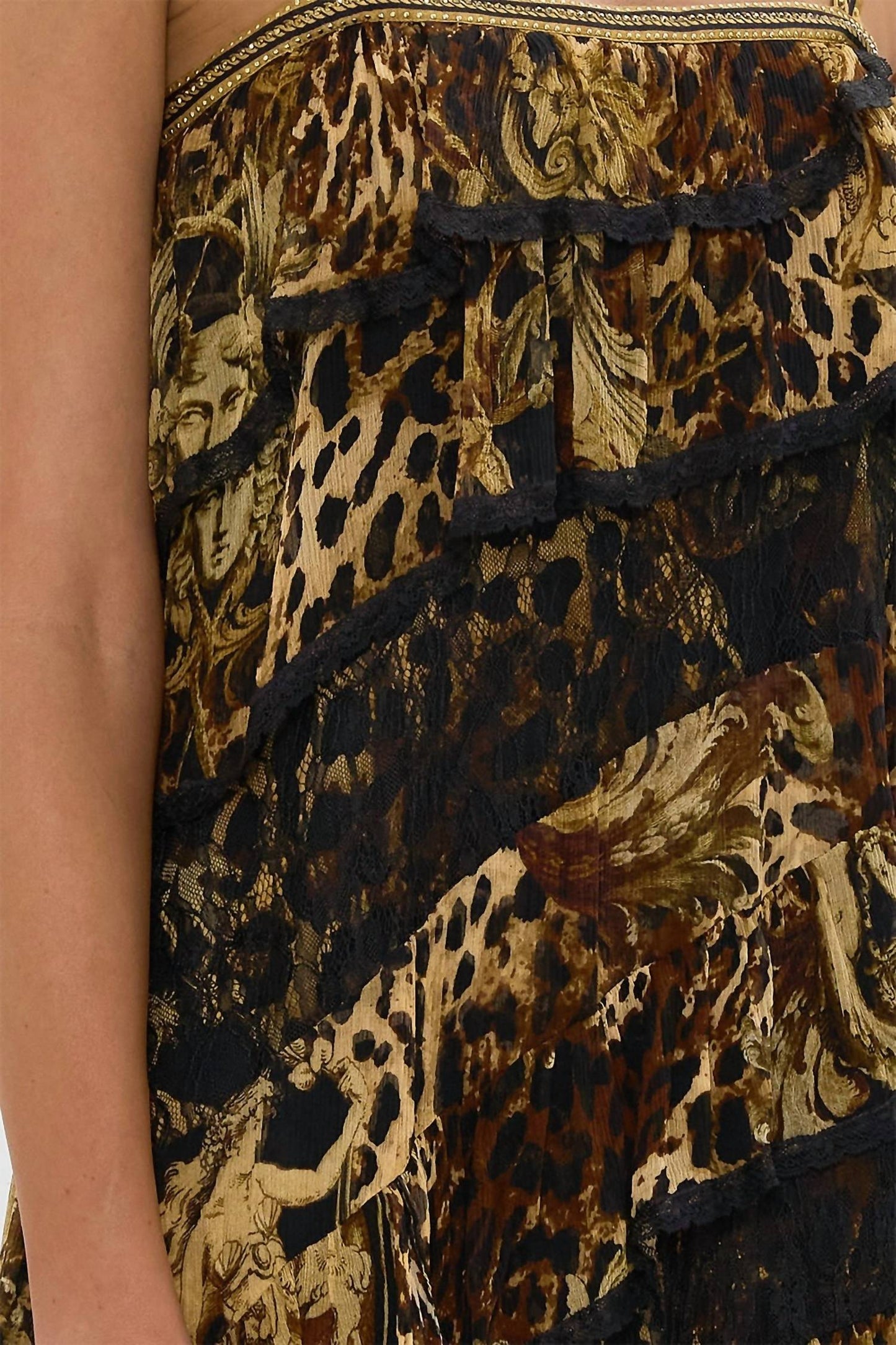 Camilla - Asymmetric Spliced Lace Dress