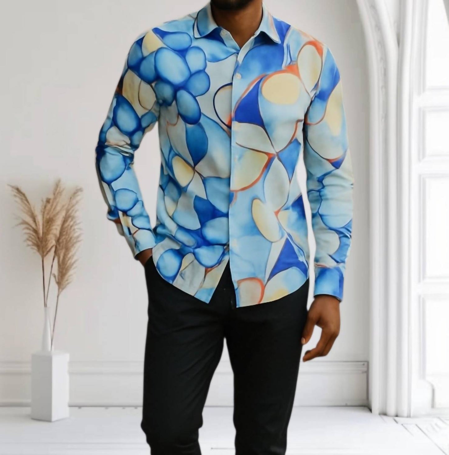 Mizumi Couture - Patterned Long Sleeve Shirt