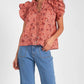 Elan - Short Sleeve Tie Front Blouse