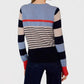 Autumn Cashmere - Striped Shirttail Crew Neck Sweater