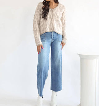 Just Black Denim - Slim Wide Leg Jeans