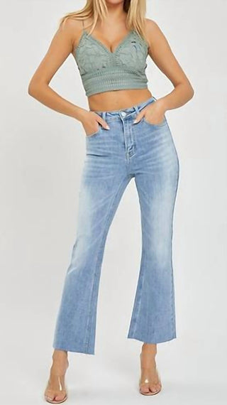 Risen - Jeans High Rise Crop Flare Jeans