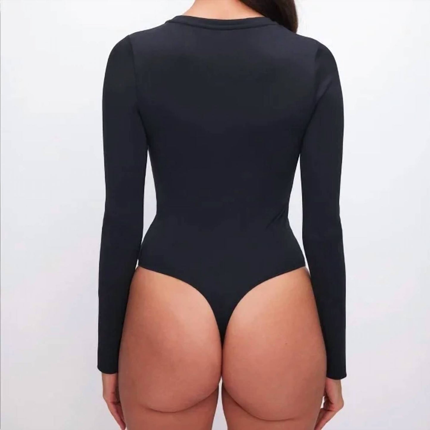 Good American - Scuba Crewneck Long Sleeve Bodysuit