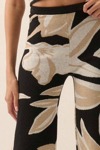 Promesa - Jacquard Knit High-Waist Sweater Pants