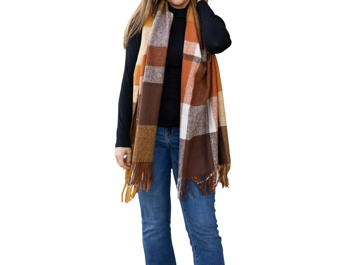 Julia Rose - Colorful Plaid Knit Scarf Collection