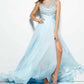 Mac Duggal - Rhinestone Ball Gown with Side Slit