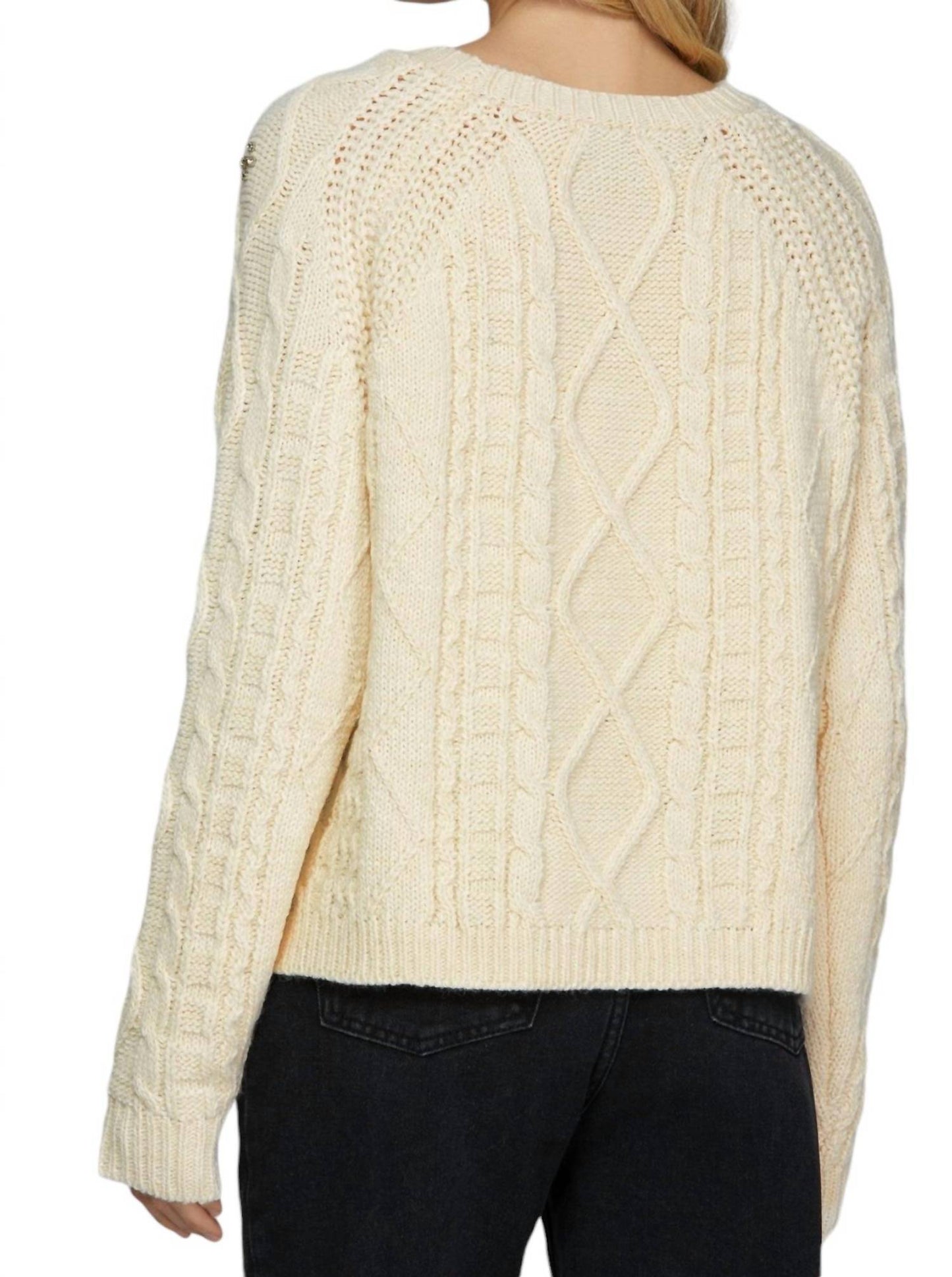 She + Sky - Brulee Rhinestone Detail Sweater