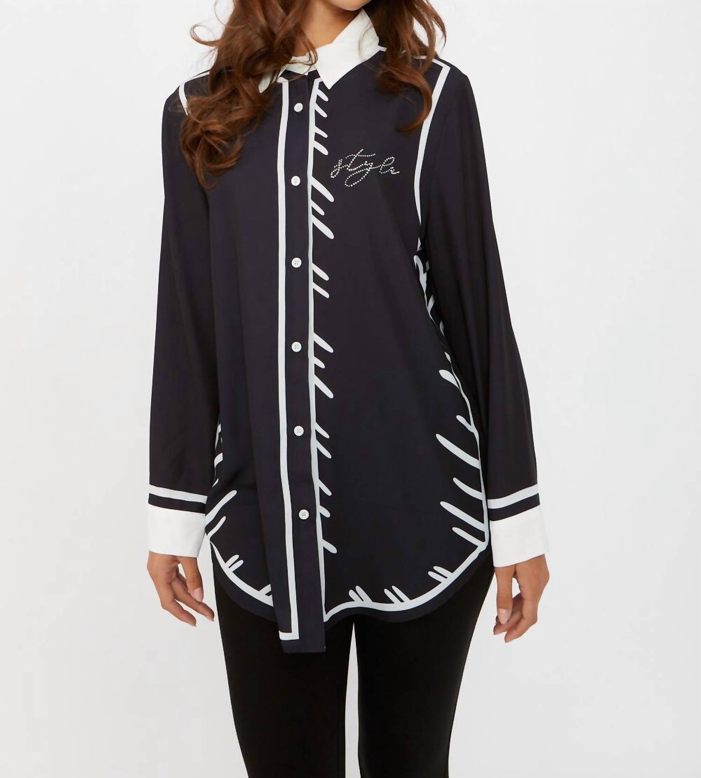Frank Lyman - Chic Button Closure Shirt Style 243455