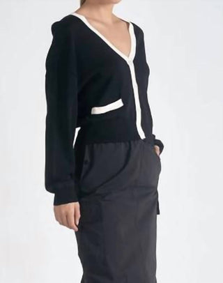 Elan - Accent Trimmed Cardigan