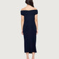 Last Tango - Ruch Side Slit Midi Dress