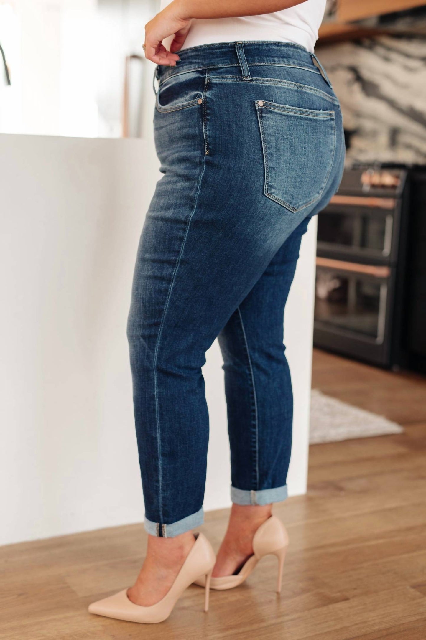 Judy Blue - Mid Rise Boyfriend Jeans - Plus