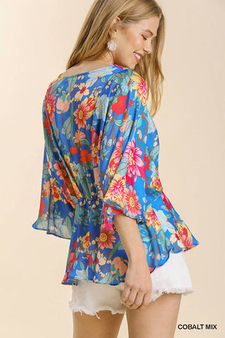 Umgee - Floral Kimono Sleeve Top