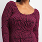 The Curve La - Plus Size Scoop Neck Short Dress