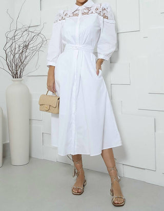 Marie Mercié - Vitoria White Linen Dress