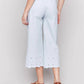 Charlie B - Wide-leg Cropped Jeans With Scallop Embroidered Hem