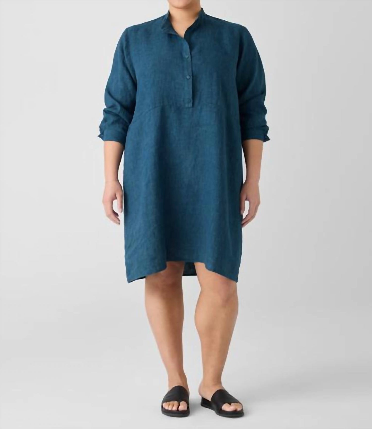 Eileen Fisher - Washed Organic Linen Délavé Shirtdress