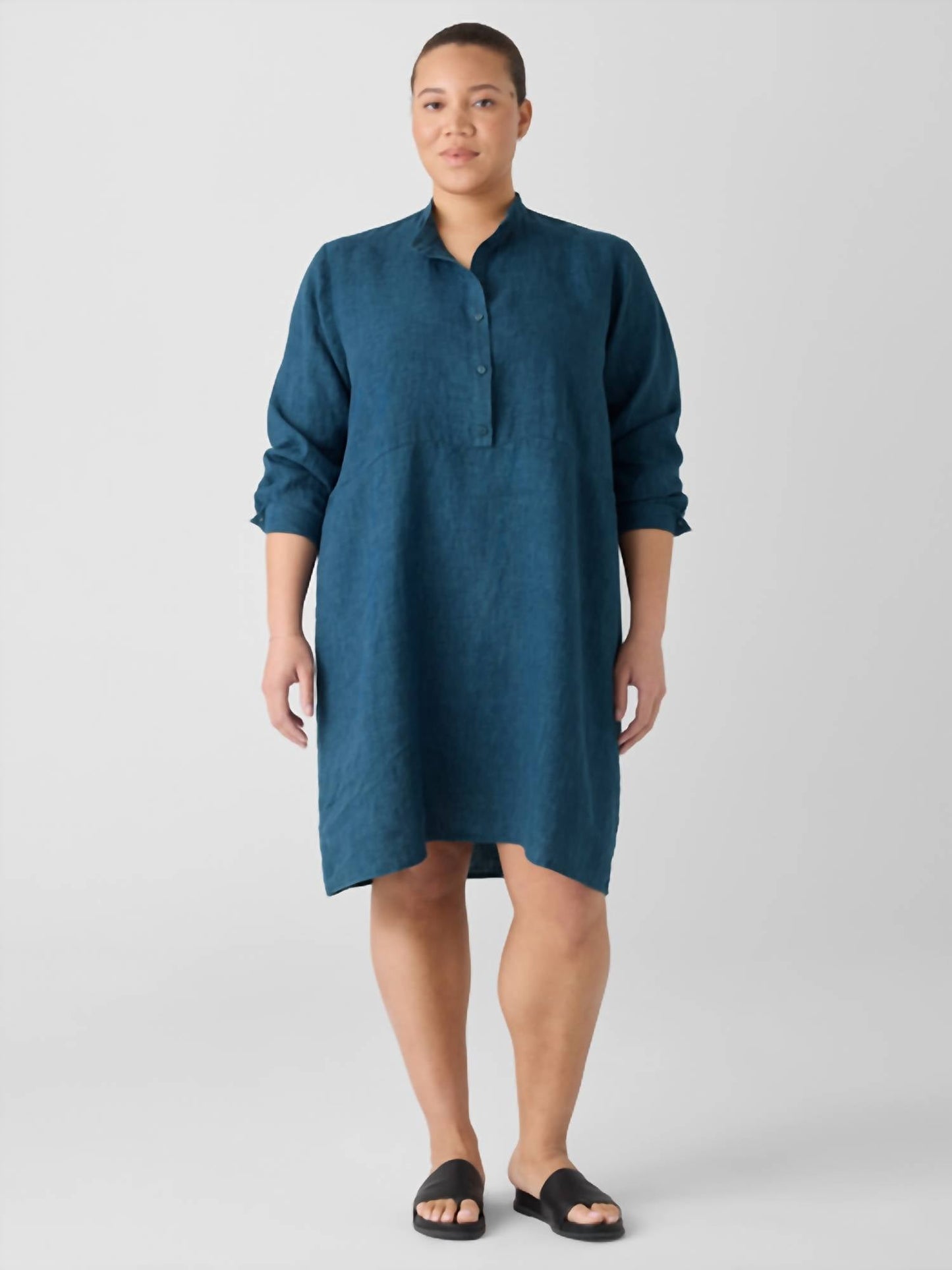 Eileen Fisher - Washed Organic Linen Délavé Shirtdress