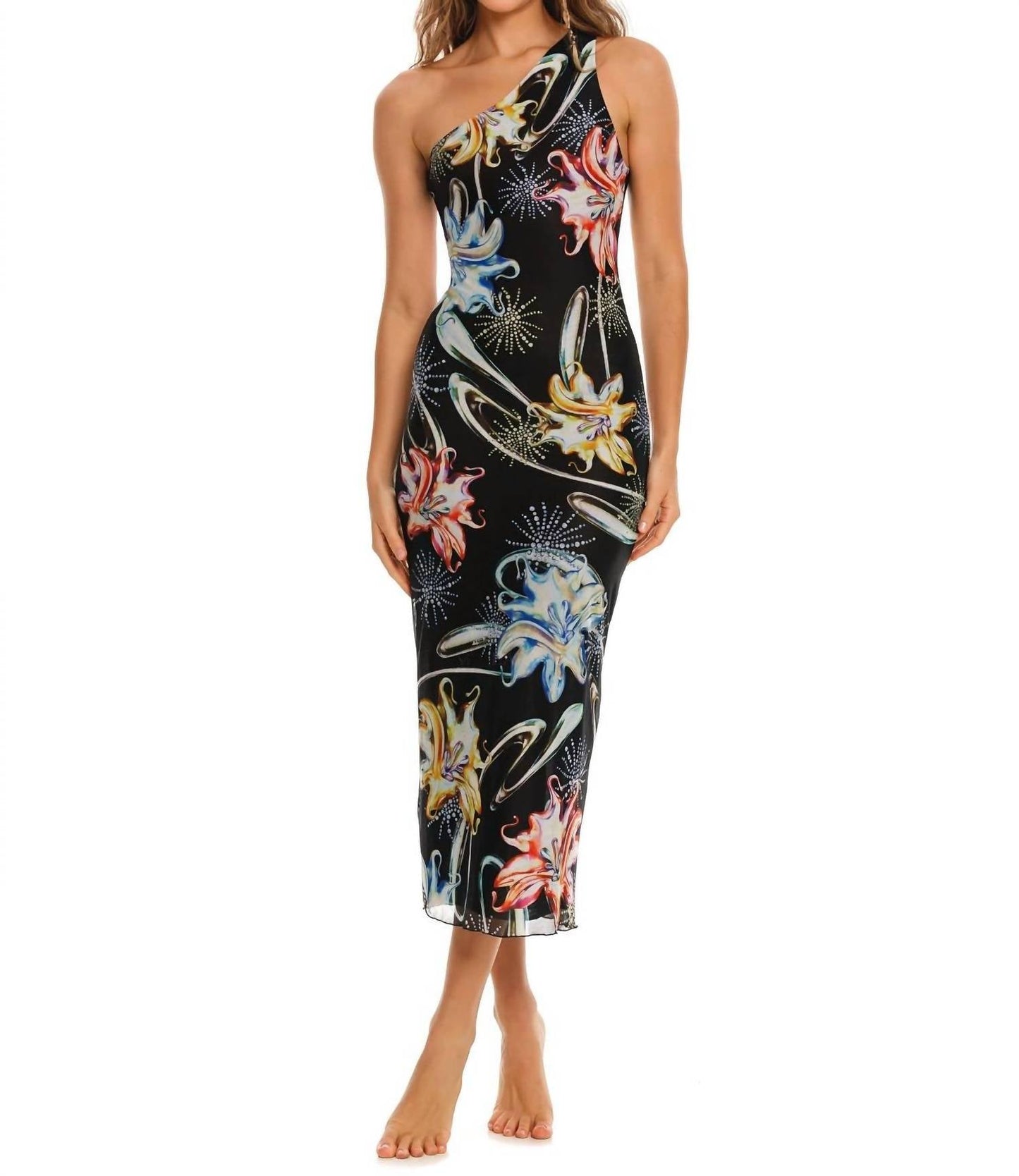 Agua Bendita - Balm One-Shoulder Midi Dress