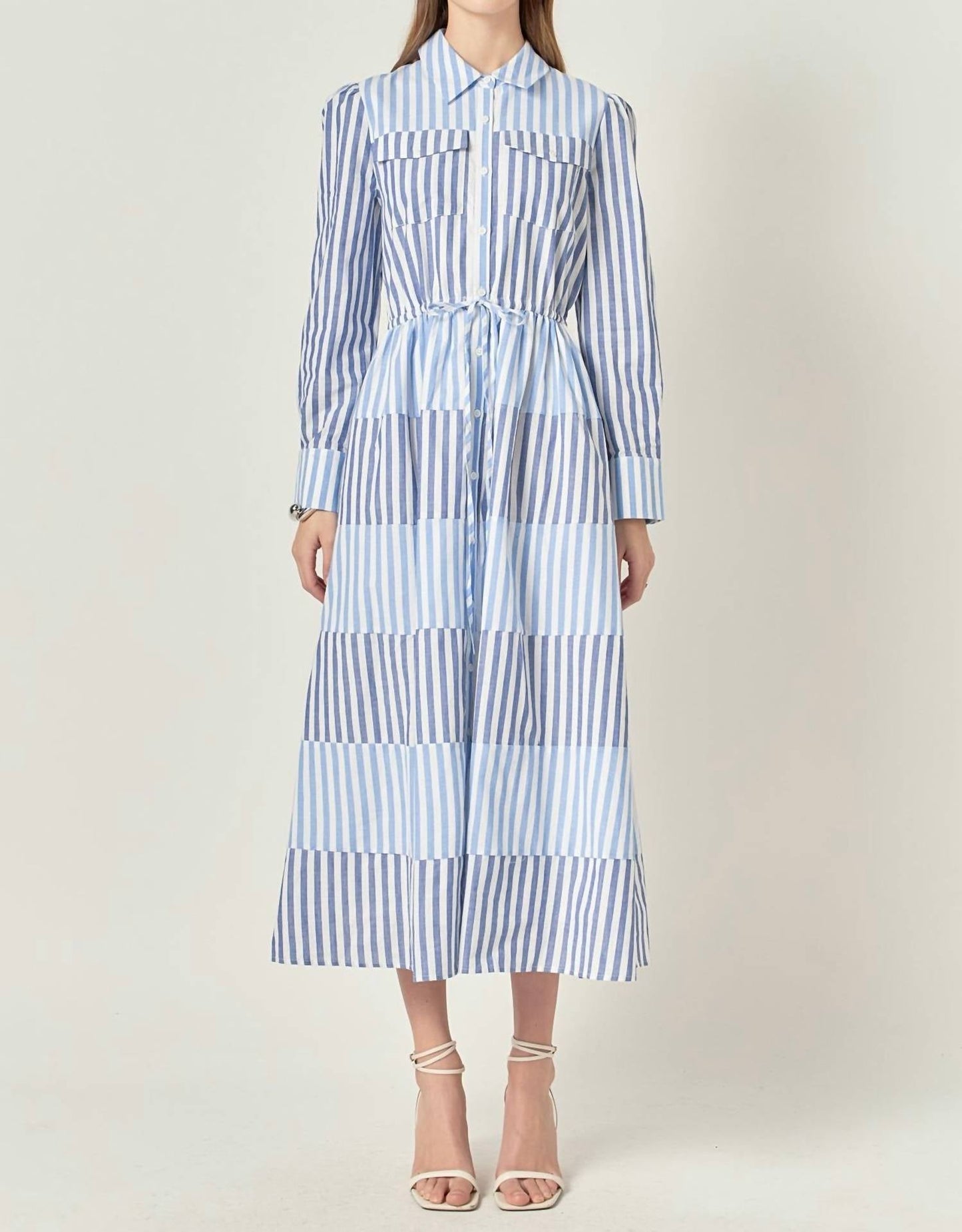 English Factory - Stripe Block Maxi Dress