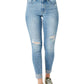 Judy Blue - Destroy & Cuff Skinny Jeans