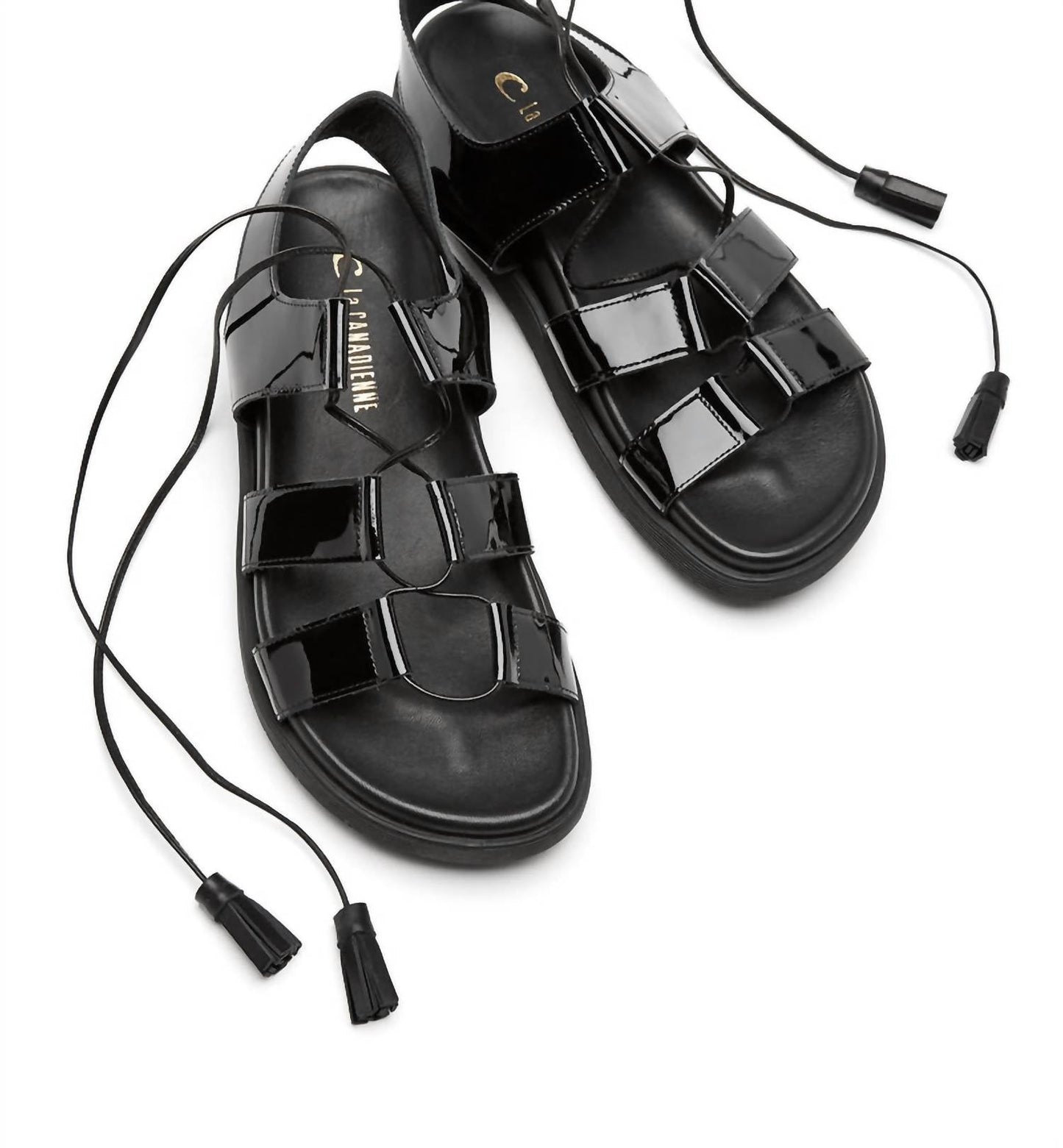 La Canadienne - Women's Rambler Slip On Lace Up Slingback Sandals