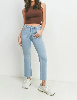 Just Black Denim - High Rise Crop Flare Jeans