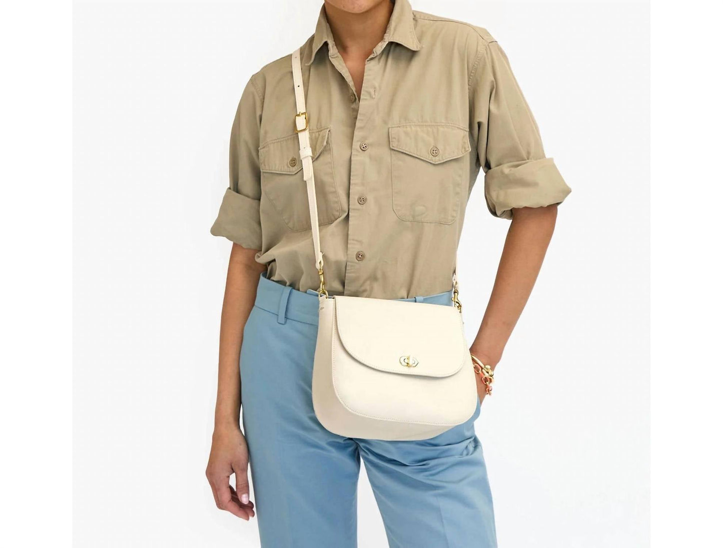 Clare V. - Women's Turnlock Louis Crossbody Bag