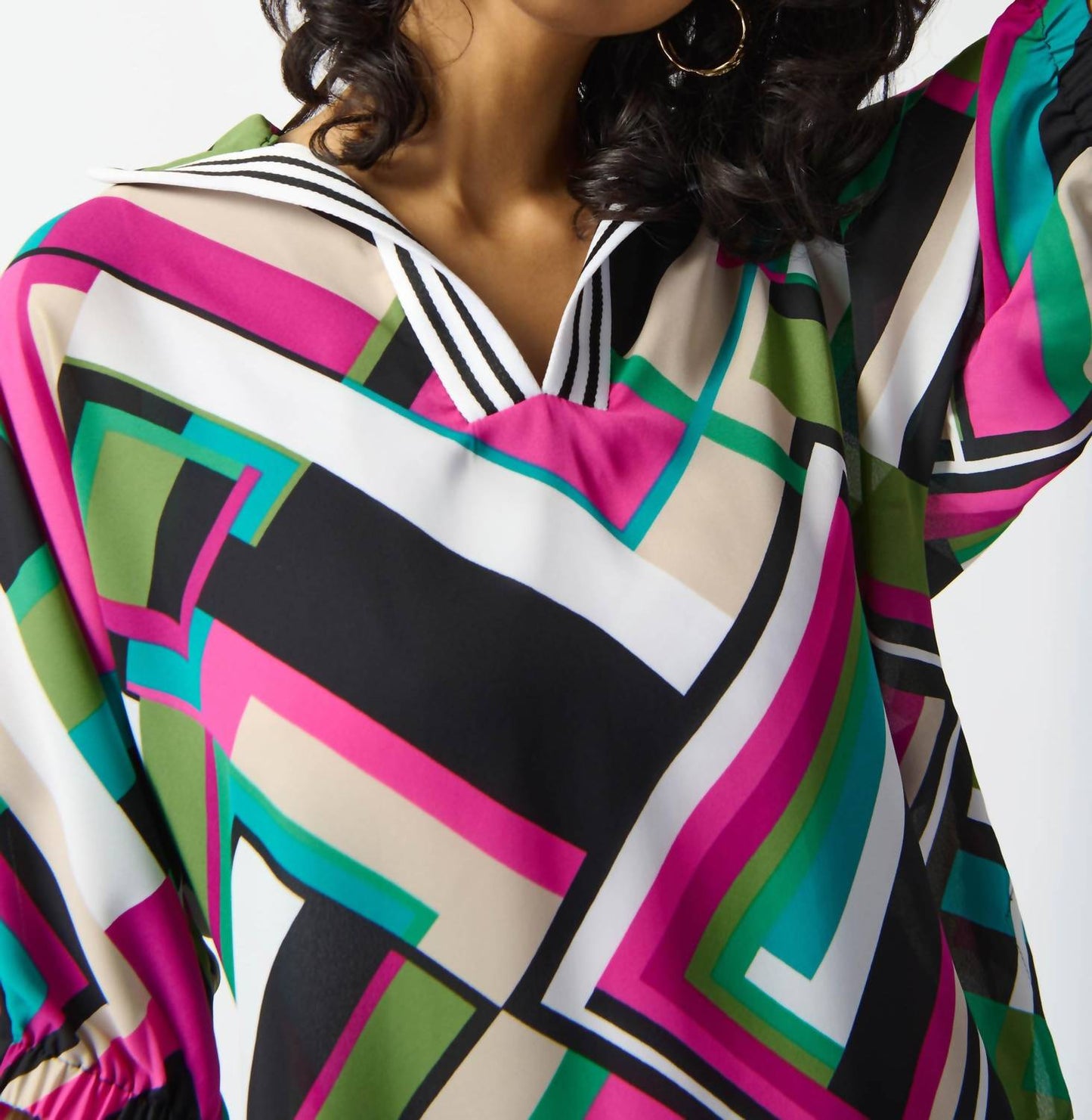 Joseph Ribkoff - Geometric Print Boxy Top