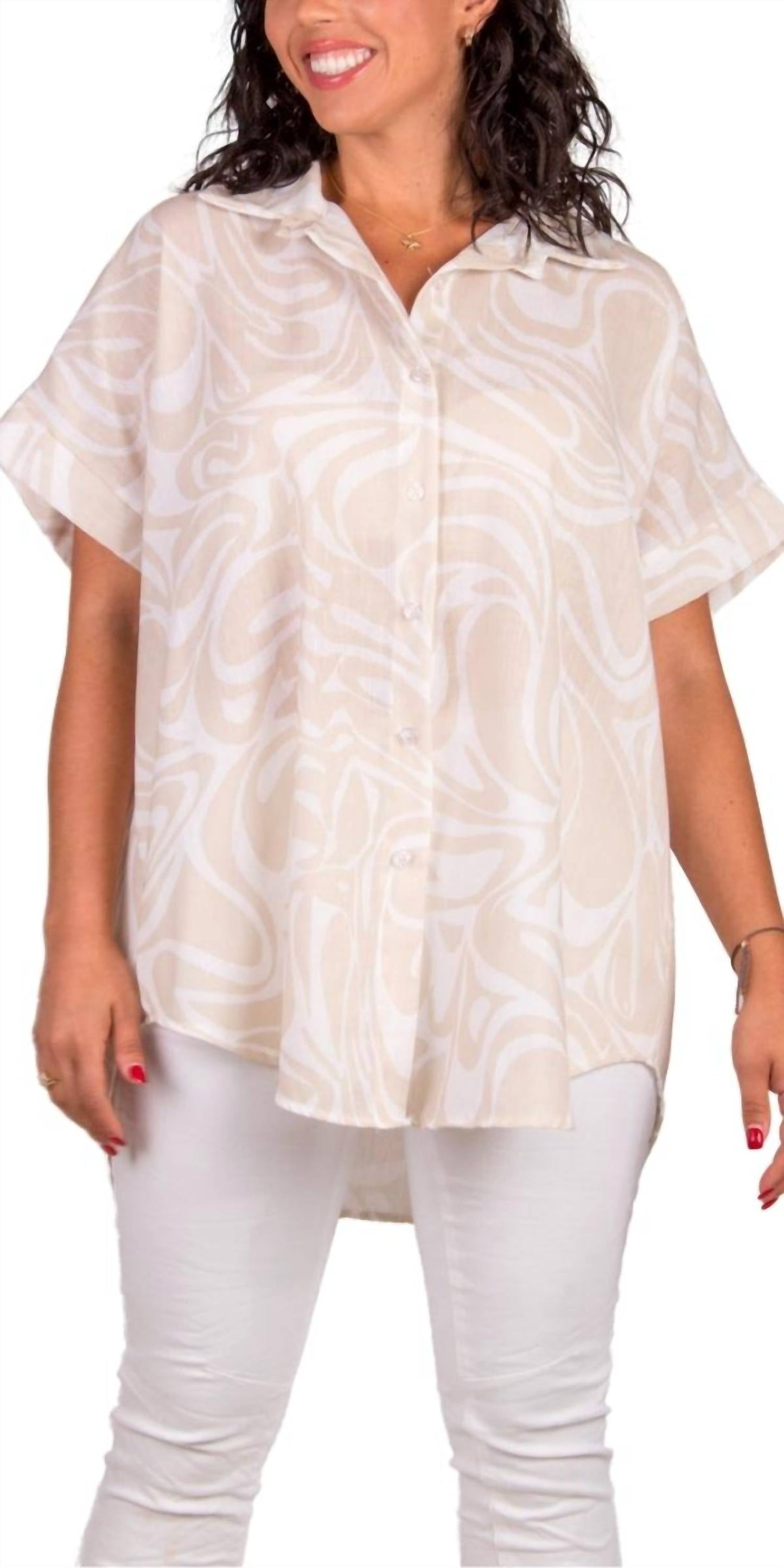 Gigi Moda - Tropical Button Down Shirt