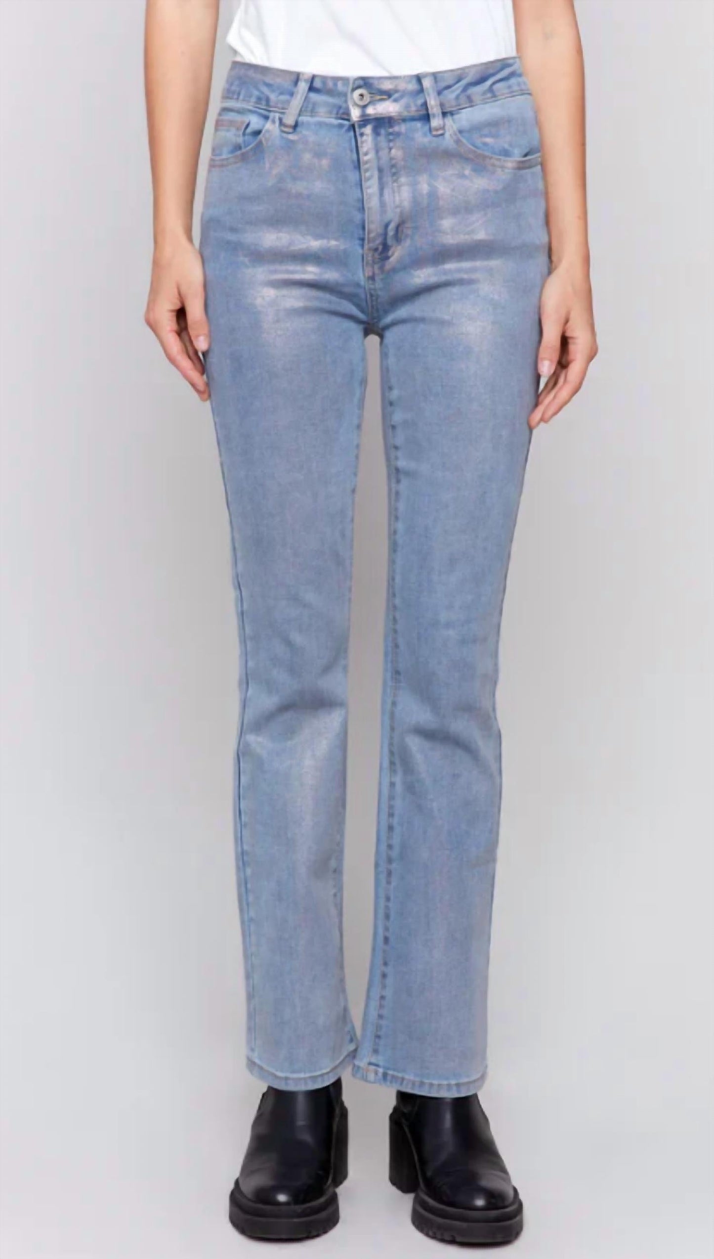 Charlie B - Foiled Bootcut Jeans