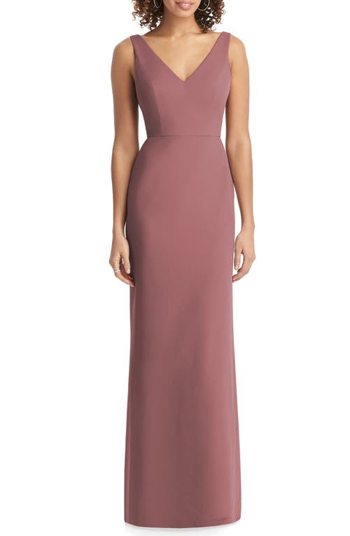 v-neck-back-tie-chiffon-trumpet-gown-in-rosewood-size-12