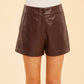 Dolce Cabo - High Waisted Faux Leather Shorts