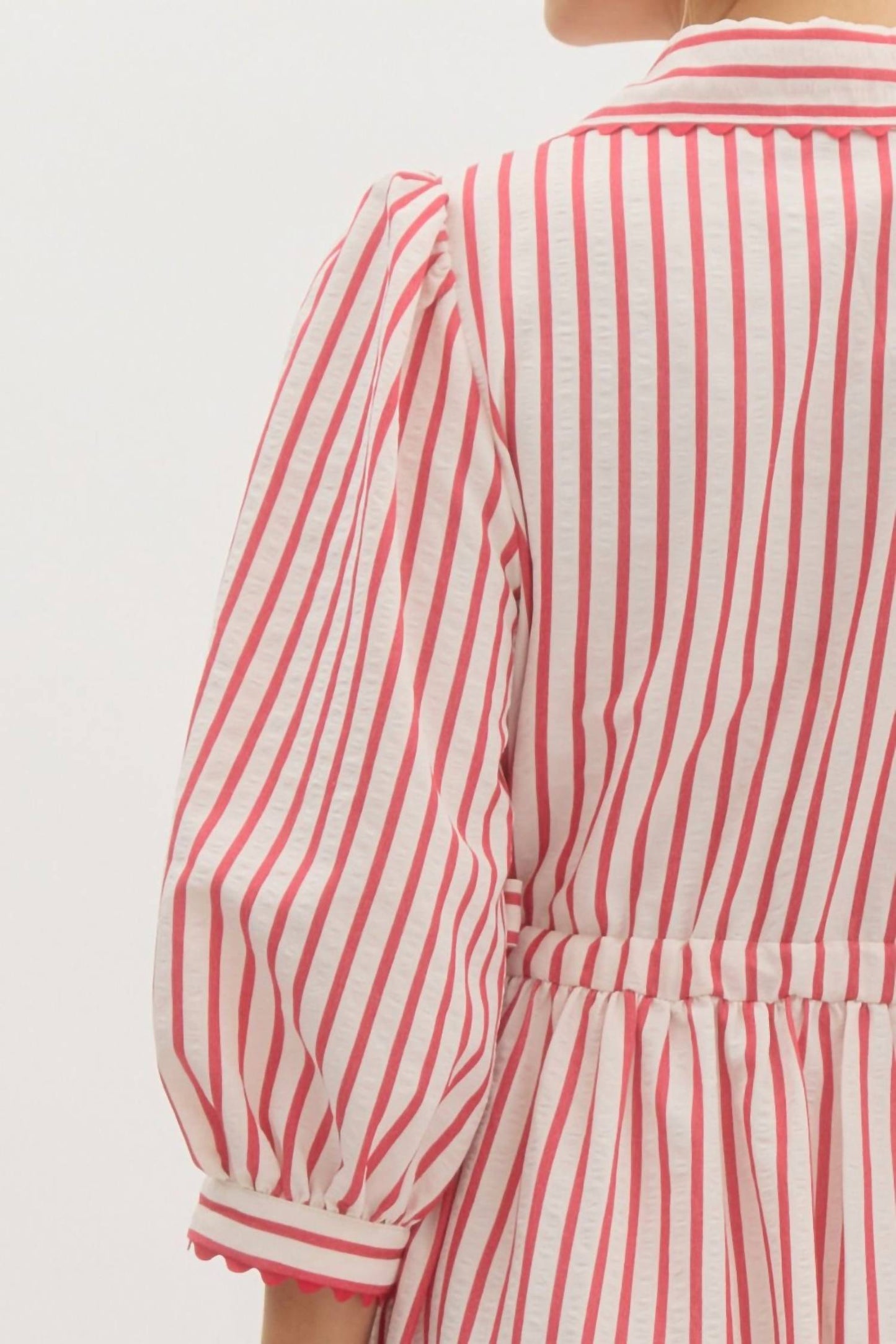 Entro - Fallon Striped Midi Dress