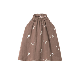 Omamimini - Sleeveless Dress with Box Pleated Neckband